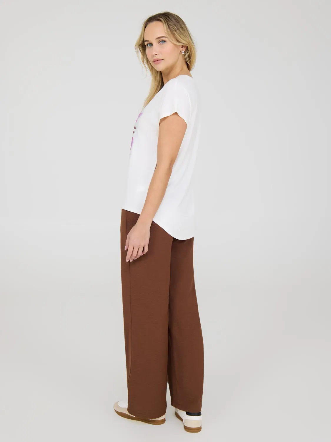 Floral Print Graphic T-Shirt sold by Suzy Shier product image thumbnail 4