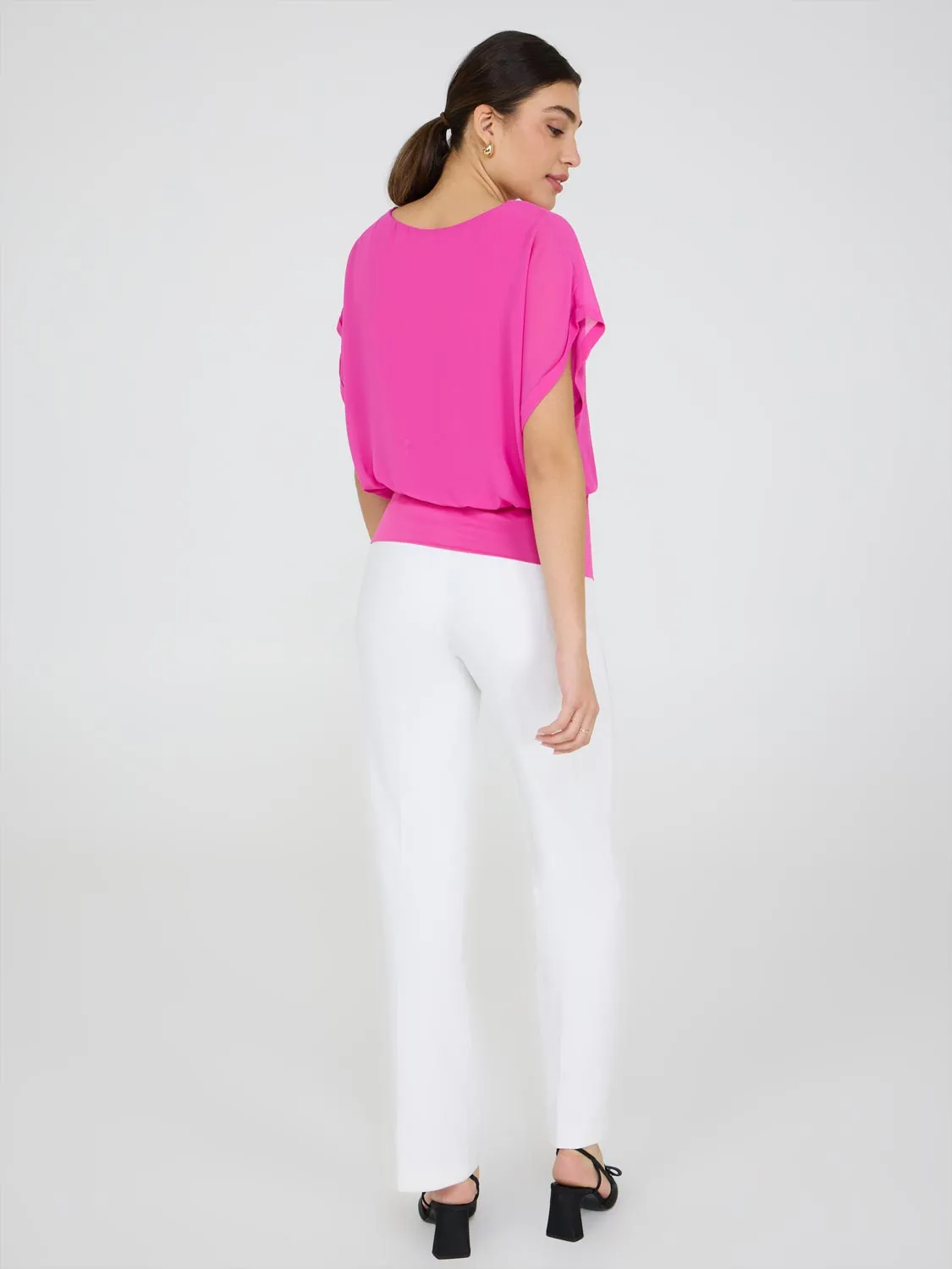 Dolman Sleeve Chiffon Top With Cami sold by Suzy Shier product image thumbnail 4