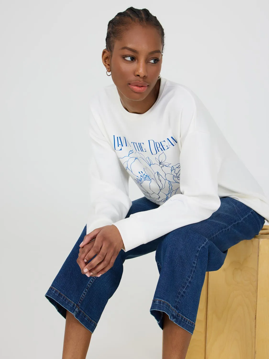 Floral Foil Graphic Sweatshirt sold by Suzy Shier product image thumbnail 3