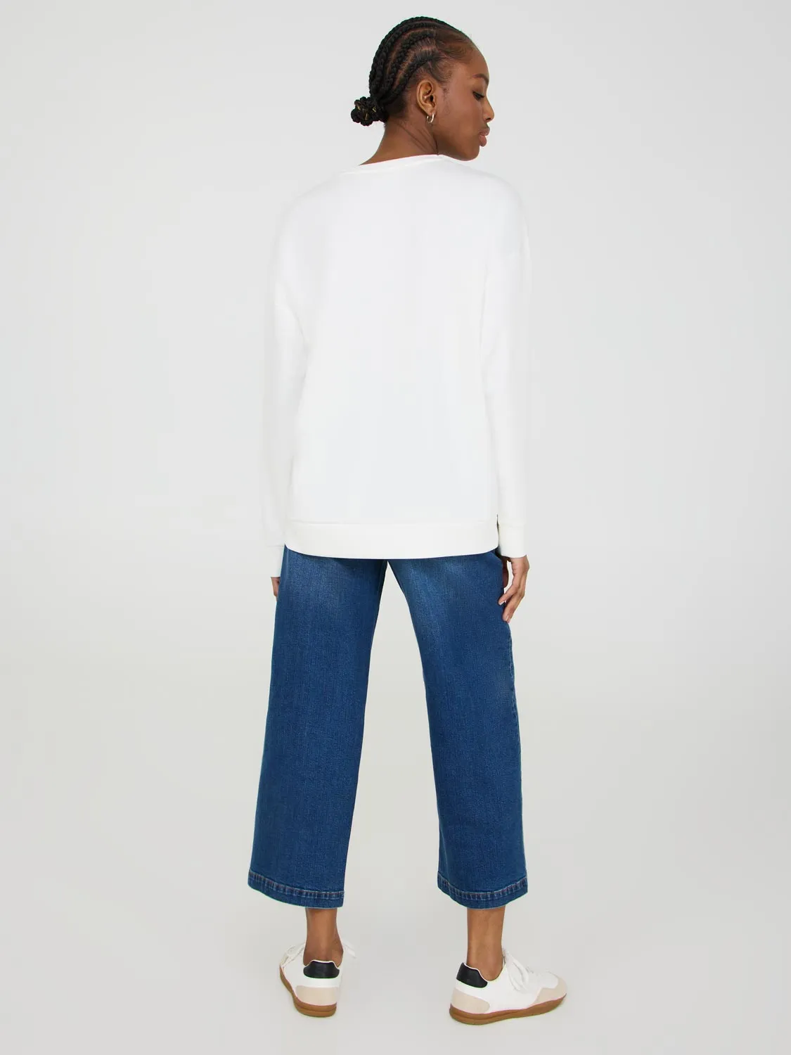 Floral Foil Graphic Sweatshirt sold by Suzy Shier product image thumbnail 4