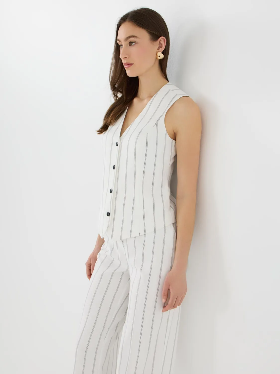 4-Button Striped Vest sold by Suzy Shier product image thumbnail 4