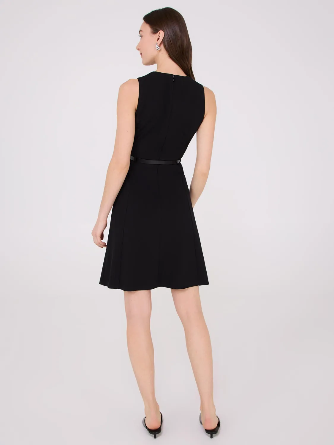 Box Pleat Crepe Mini Dress sold by Suzy Shier product image thumbnail 4