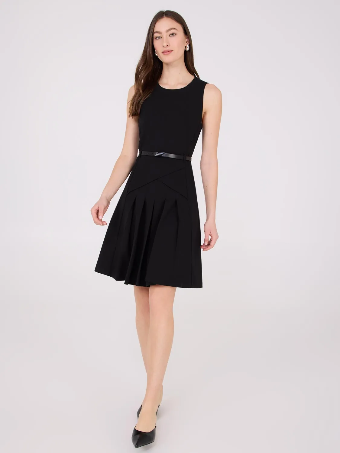 Box Pleat Crepe Mini Dress sold by Suzy Shier product image thumbnail 2