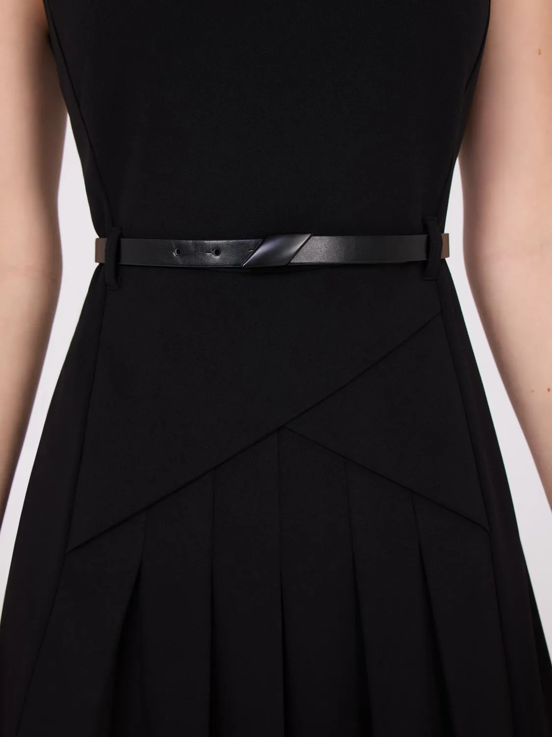 Box Pleat Crepe Mini Dress sold by Suzy Shier product image thumbnail 3