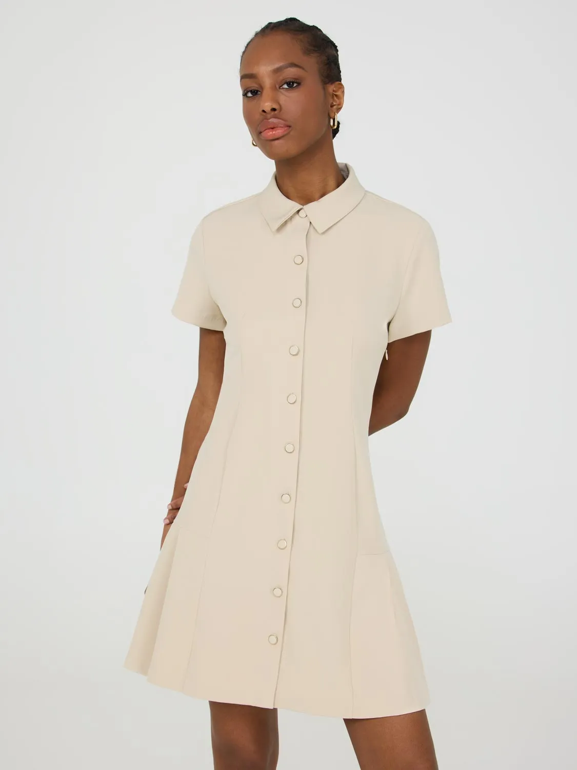 Pleated Shirt Dress sold by Suzy Shier