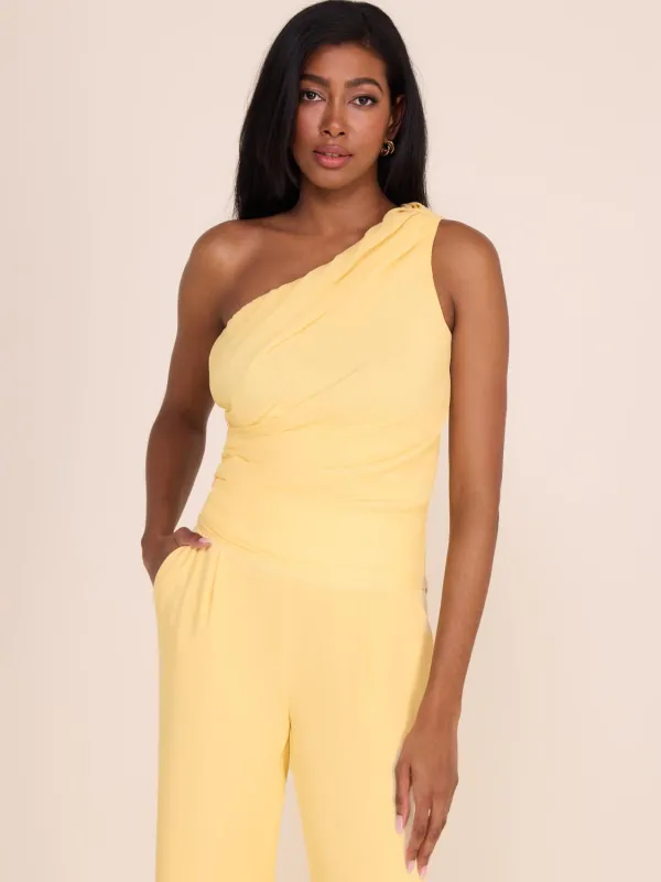 Draped One-Shoulder Blouse sold by Suzy Shier