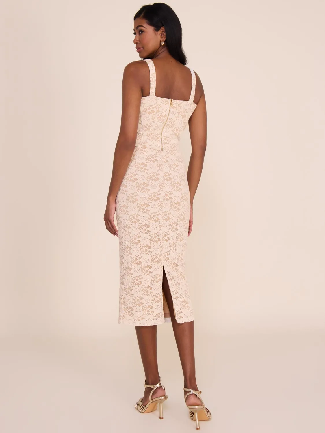 Lace Midi Pencil Skirt sold by Suzy Shier product image thumbnail 4