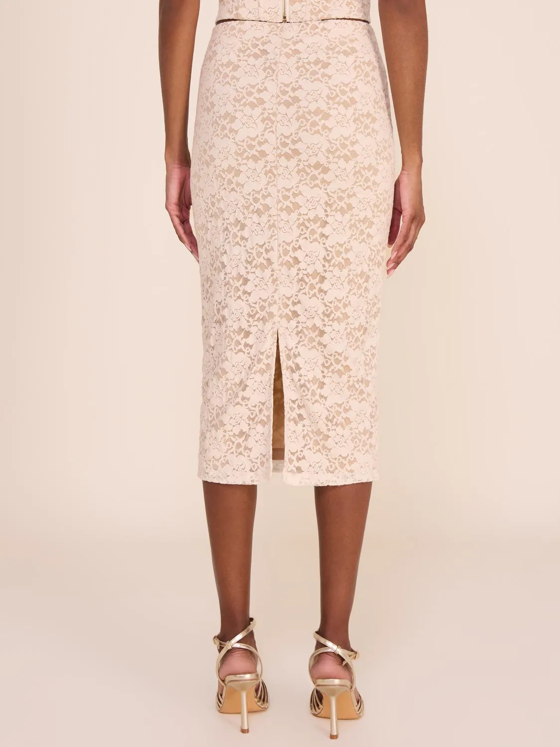 Lace Midi Pencil Skirt sold by Suzy Shier product image thumbnail 3