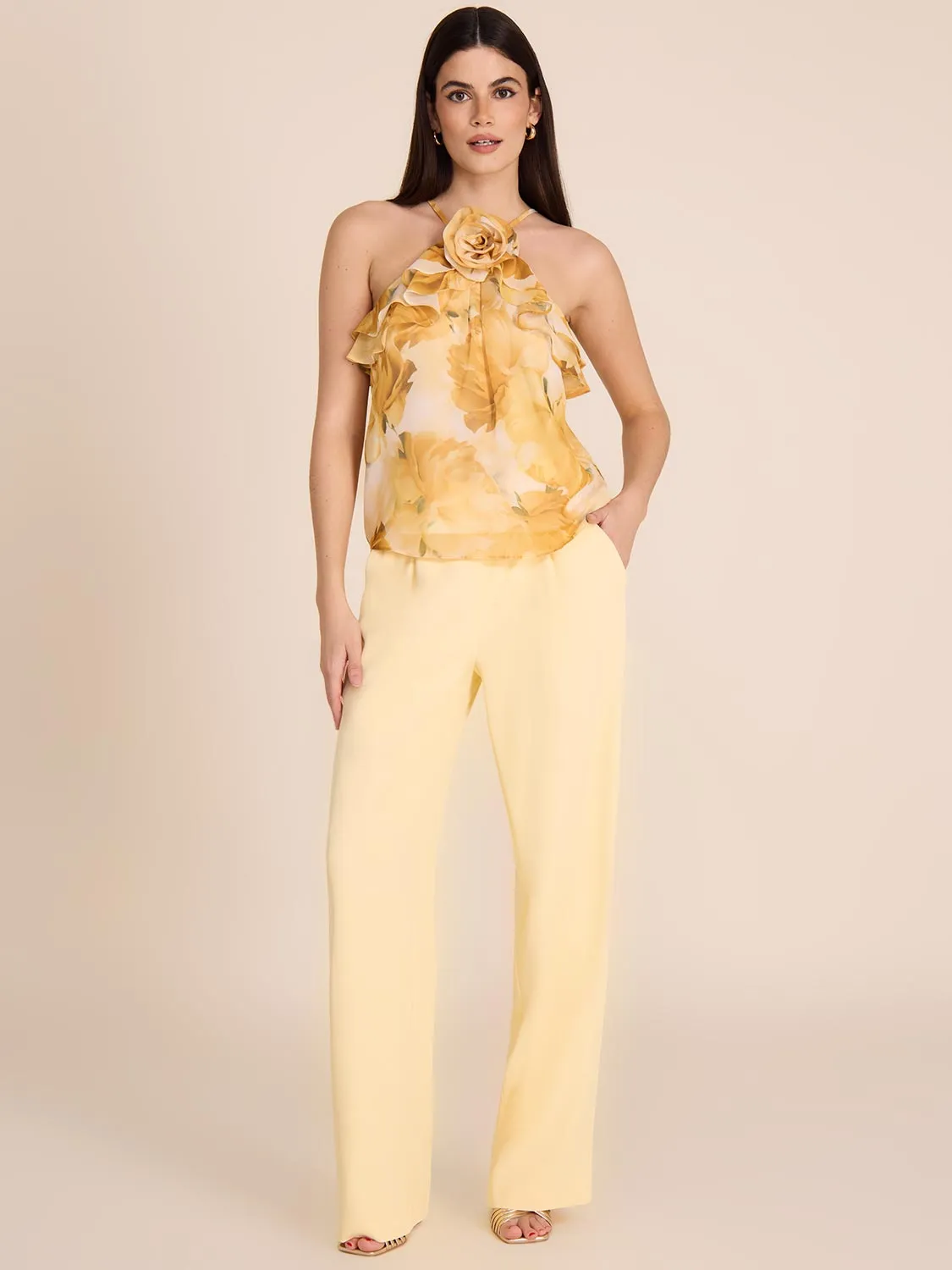 Printed Chiffon Halter Neck Blouse sold by Suzy Shier product image thumbnail 4