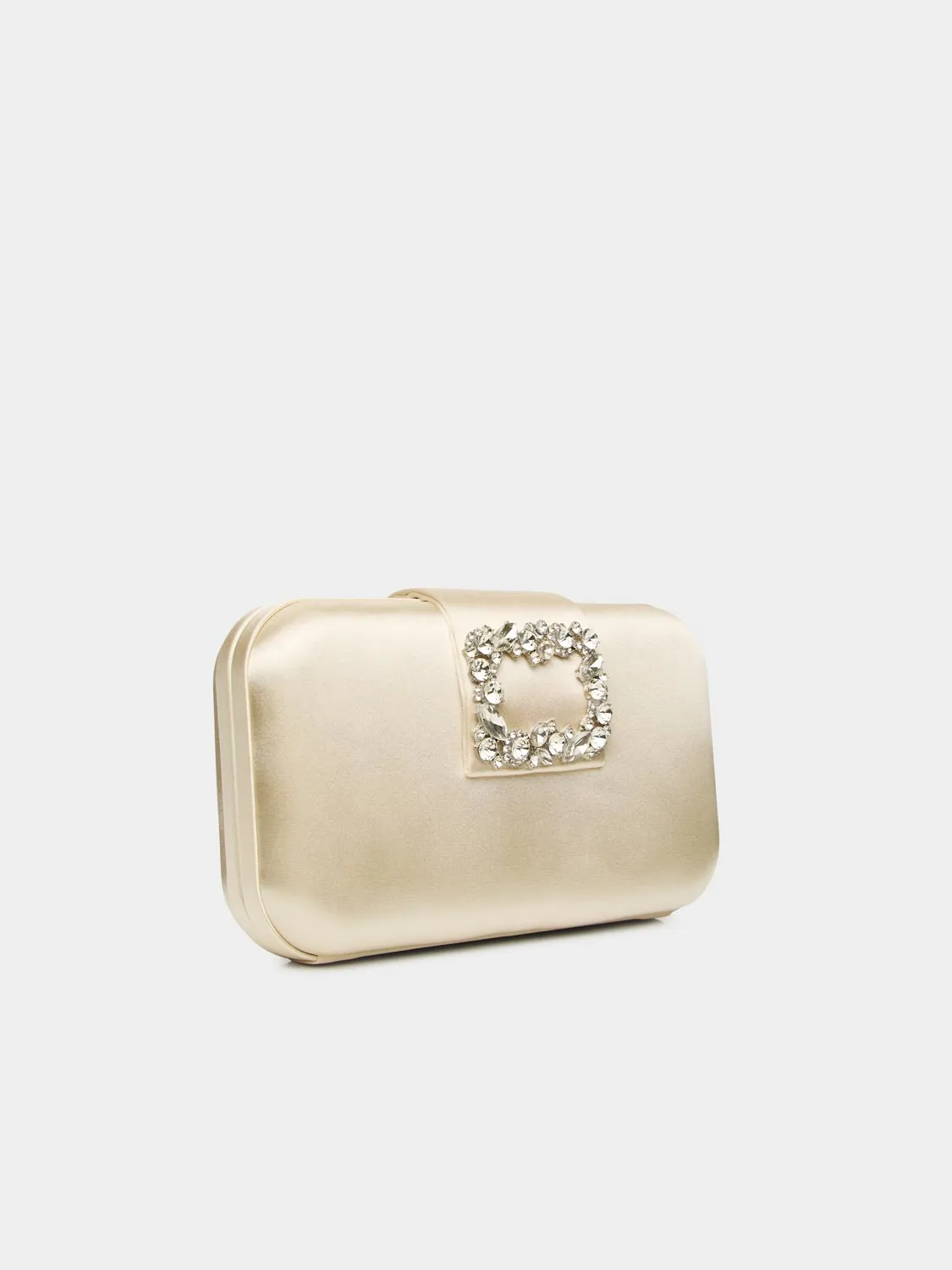 Satin Minaudiere With Rhinestone Buckle sold by Suzy Shier product image thumbnail 2
