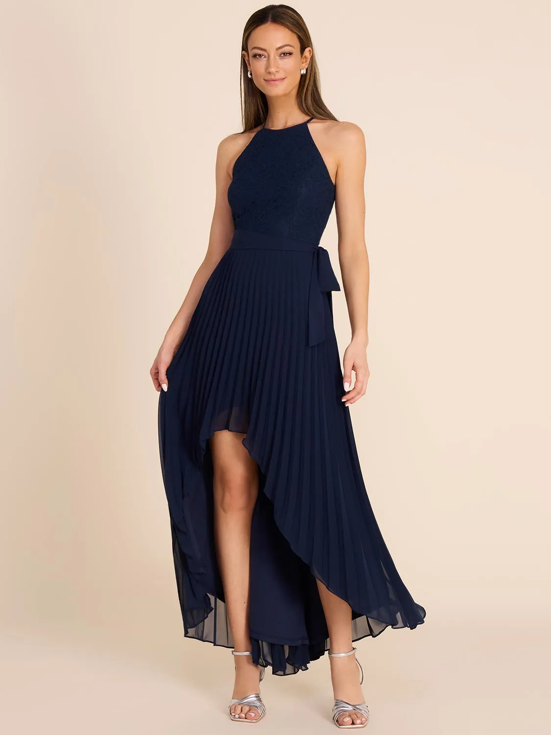 Halter Neck High-Low Dress sold by Suzy Shier