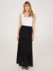 Lattice Crochet Trim Tiered Maxi Skirt sold by Suzy Shier