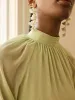 Mock Neck Chiffon Blouse With Ruffle Details sold by Suzy Shier