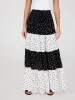 Dot Print Tiered Maxi Skirt sold by Suzy Shier