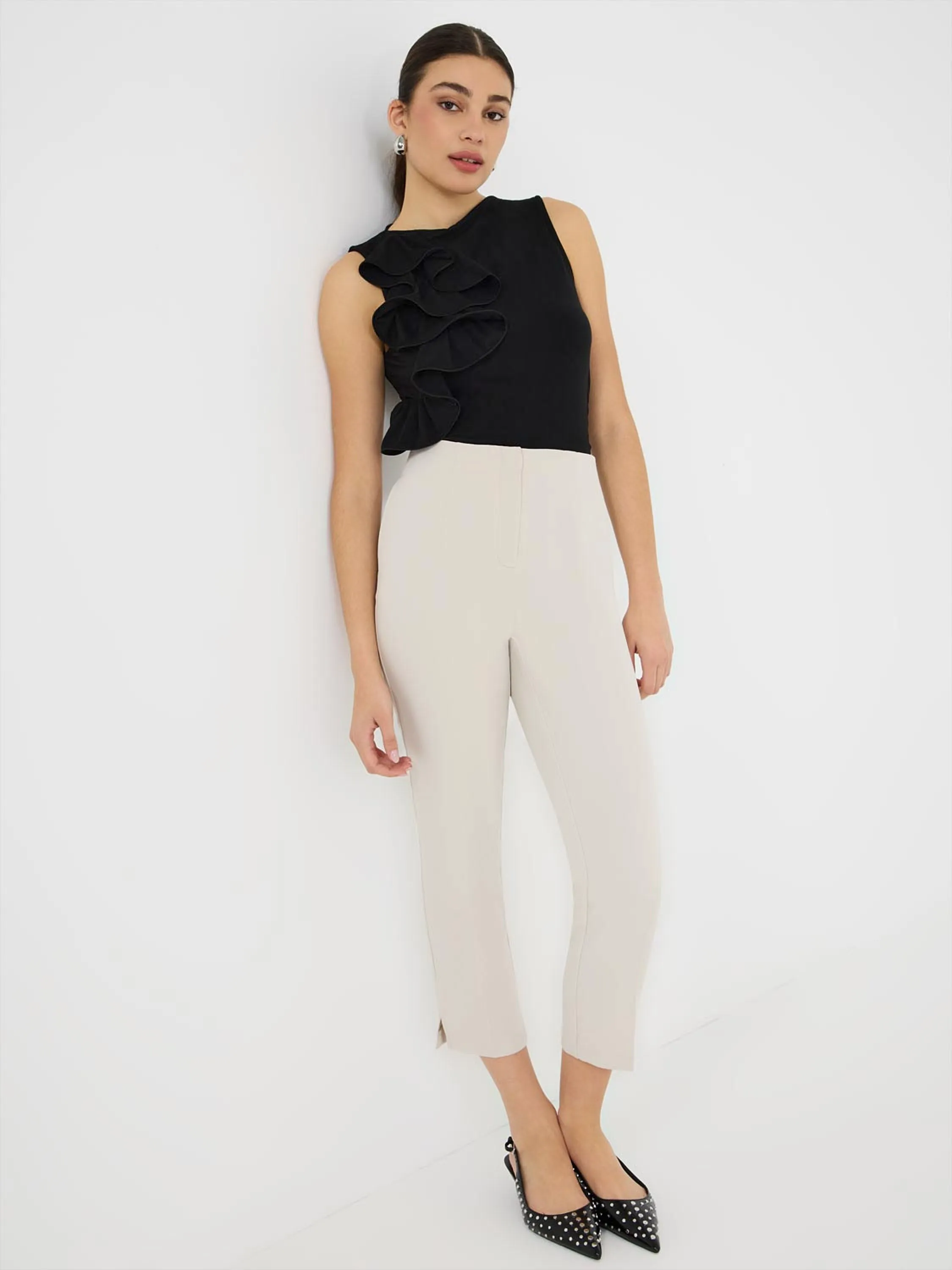 Sleeveless Ruffle Front Top sold by Suzy Shier product image thumbnail 3