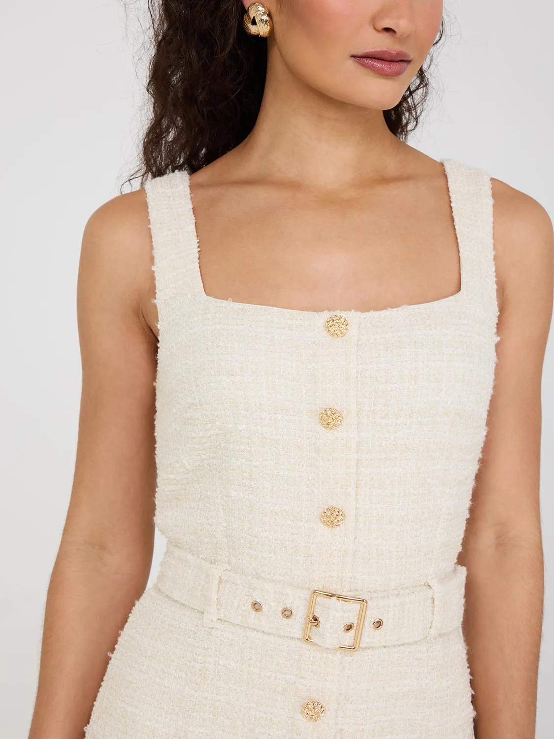 Square Neck Boucle Sheath Dress sold by Suzy Shier product image thumbnail 2