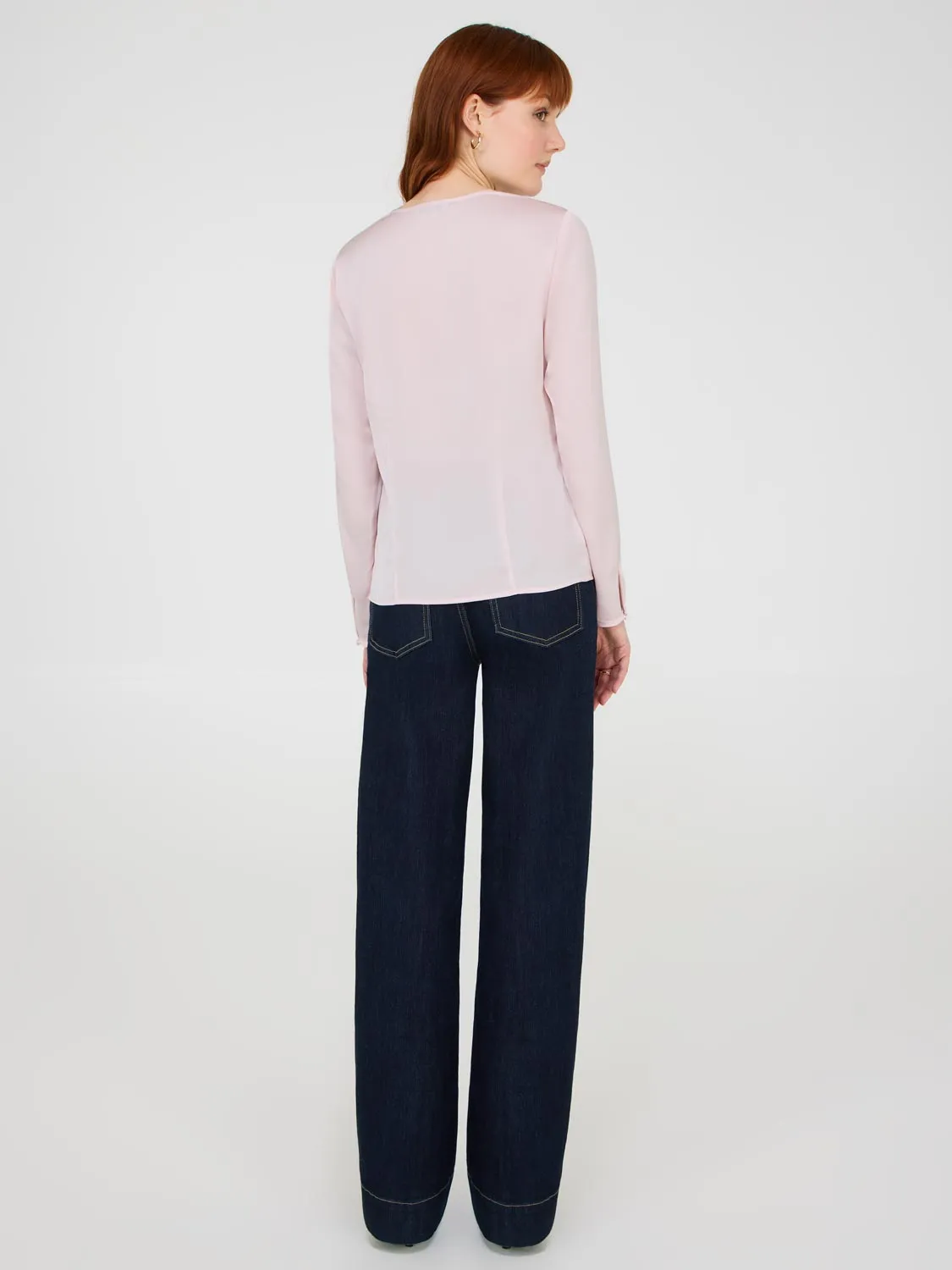 Bow-Detail Satin Blouse sold by Suzy Shier product image thumbnail 4