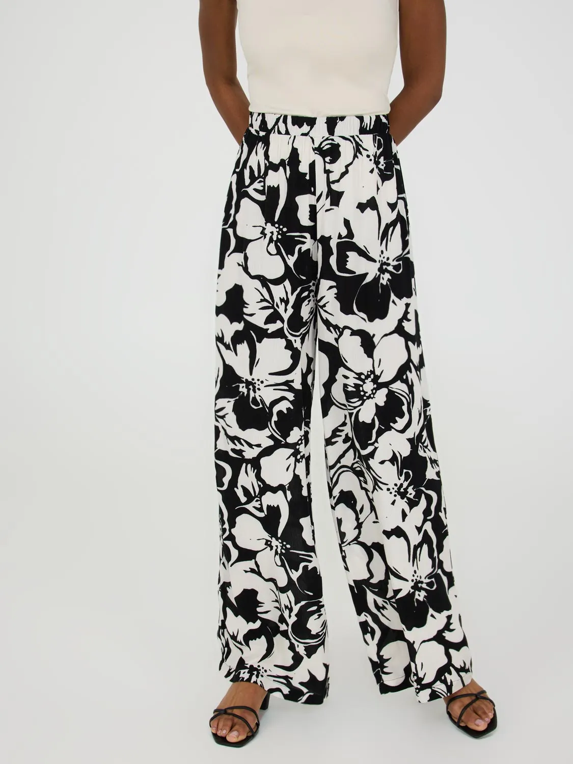 Floral Print Wide-Leg Palazzo Pants sold by Suzy Shier product image thumbnail 2
