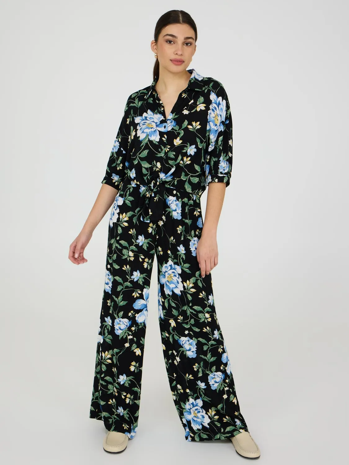Floral Wide-Leg Palazzo Pants sold by Suzy Shier