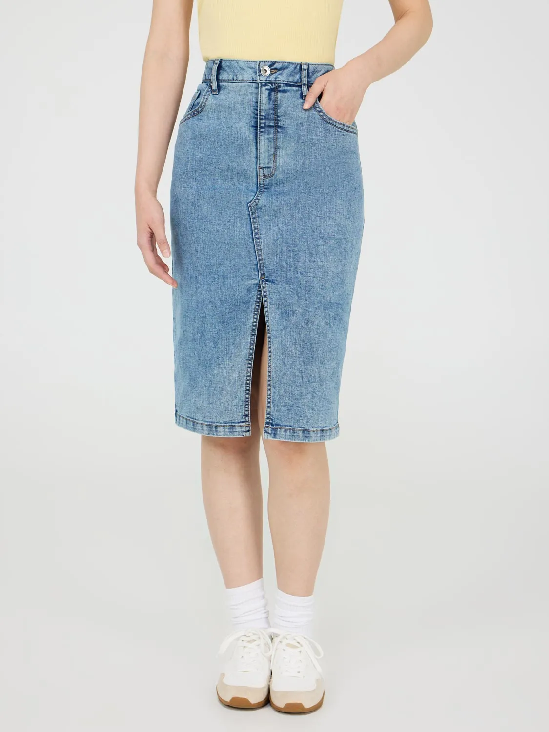 Denim Pencil Skirt sold by Suzy Shier product image thumbnail 2