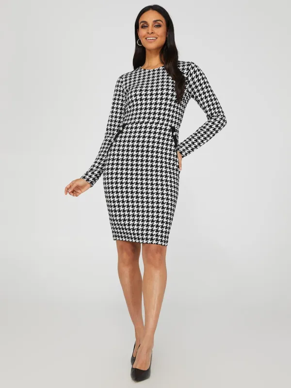 Houndstooth Sheath Dress made by Suzy Shier