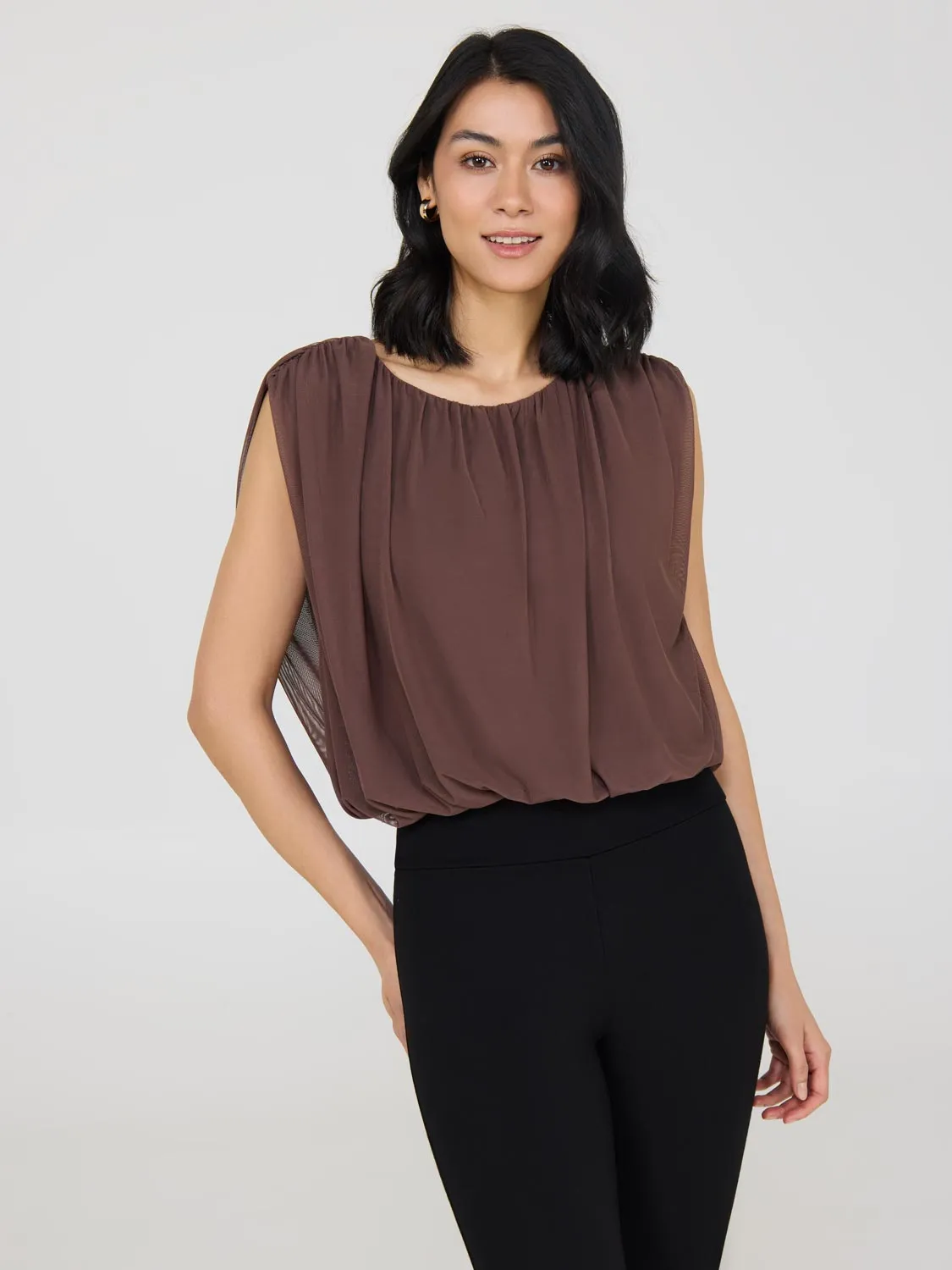 Sleeveless Bubble Hem Top sold by Suzy Shier product image thumbnail 5