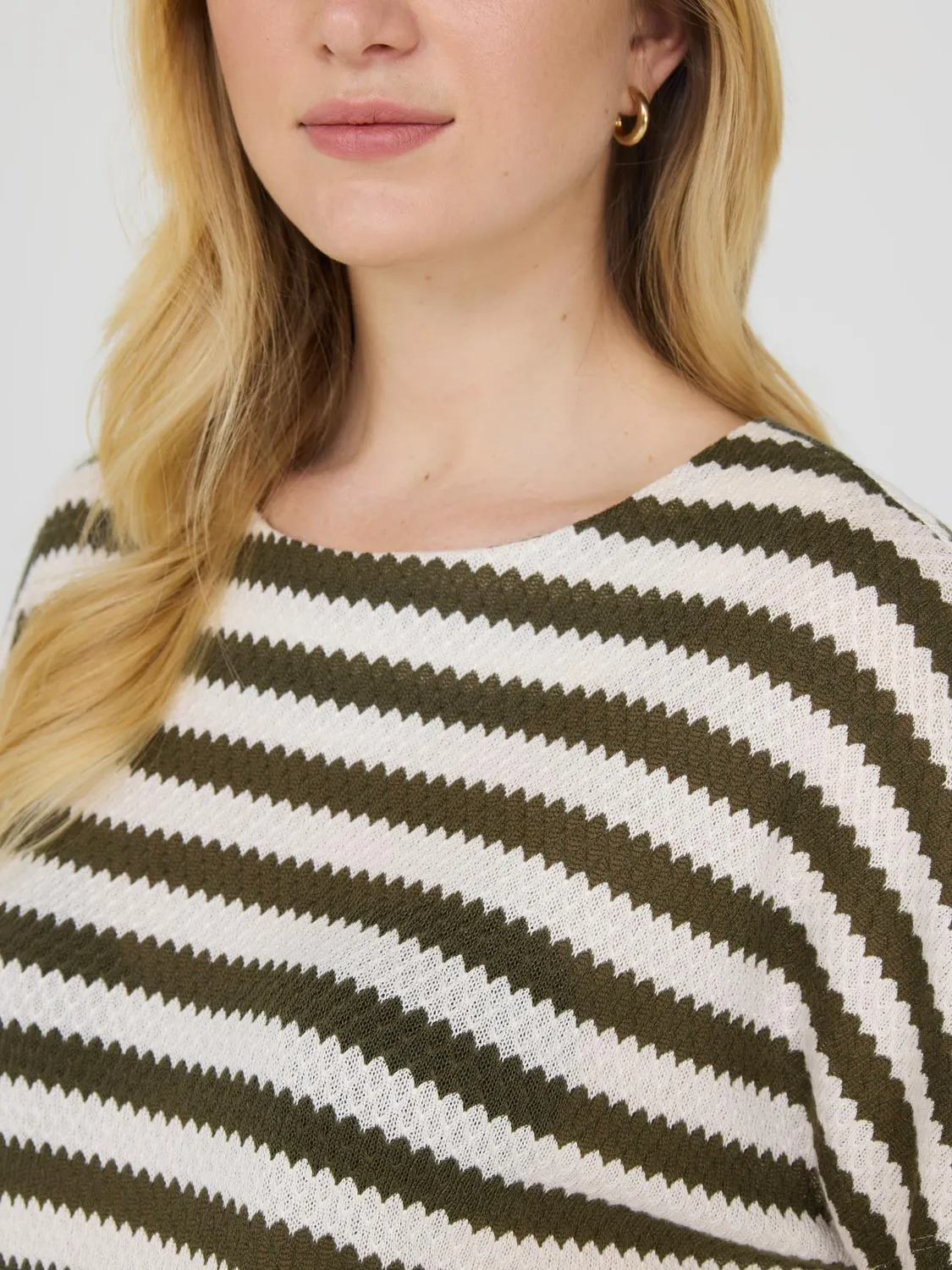 Short Dolman Sleeve Striped Sweater sold by Suzy Shier product image thumbnail 2