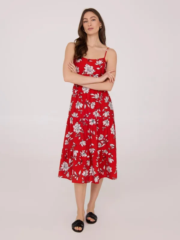Printed Spaghetti Strap Midi Dress sold by Suzy Shier