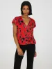 Cap Sleeve Floral Wrap Top sold by Suzy Shier