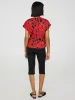 Cap Sleeve Floral Wrap Top sold by Suzy Shier