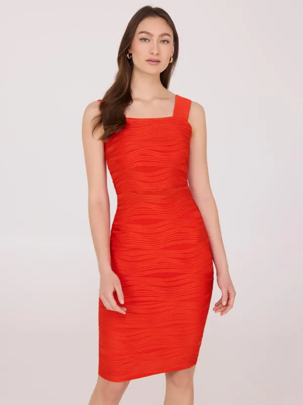 Wave Pattern Wide Strap Tank Top made by Suzy Shier