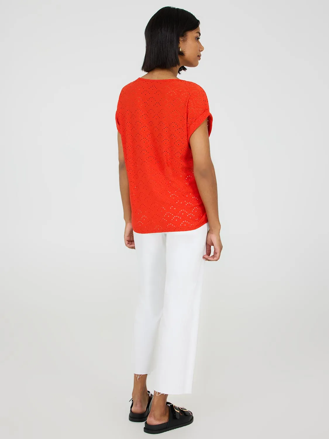 Eyelet Cuffed Dolman Sleeve T-Shirt sold by Suzy Shier product image thumbnail 2