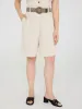 Pleated Linen Bermuda Short sold by Suzy Shier