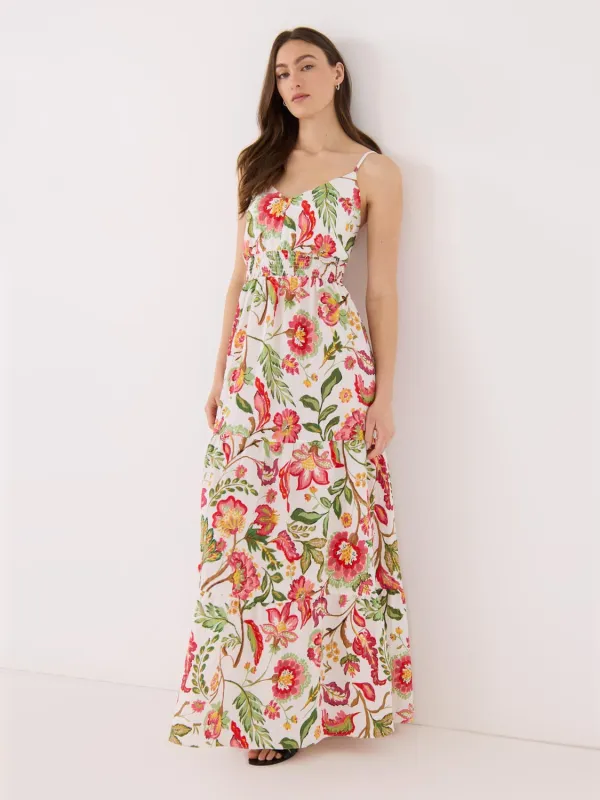 Floral Crinkle Satin Maxi Dress sold by Suzy Shier