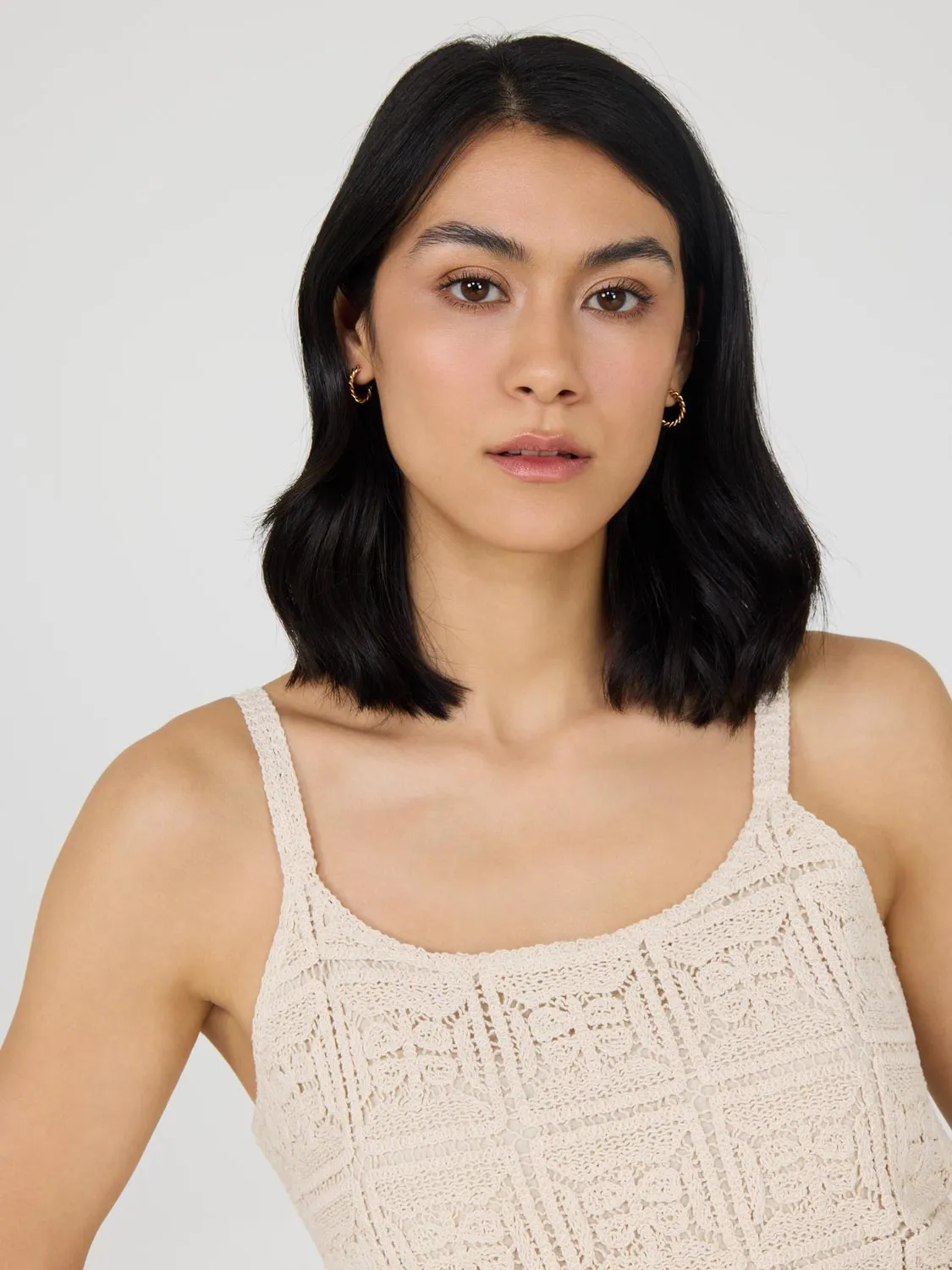 Cotton Midi Dress With Crochet Top sold by Suzy Shier product image thumbnail 2