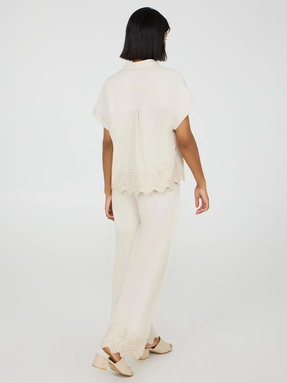 Short Sleeve Linen Blouse sold by Suzy Shier product image thumbnail 4