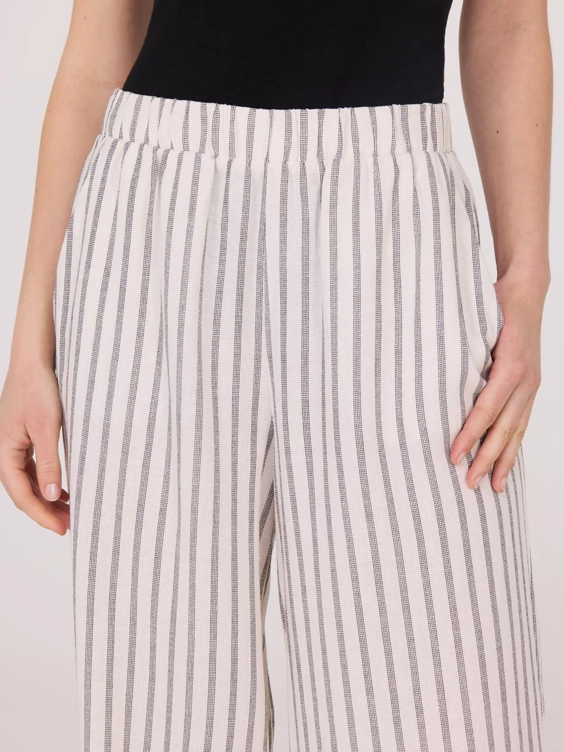 Striped Linen Palazzo Pants sold by Suzy Shier product image thumbnail 3