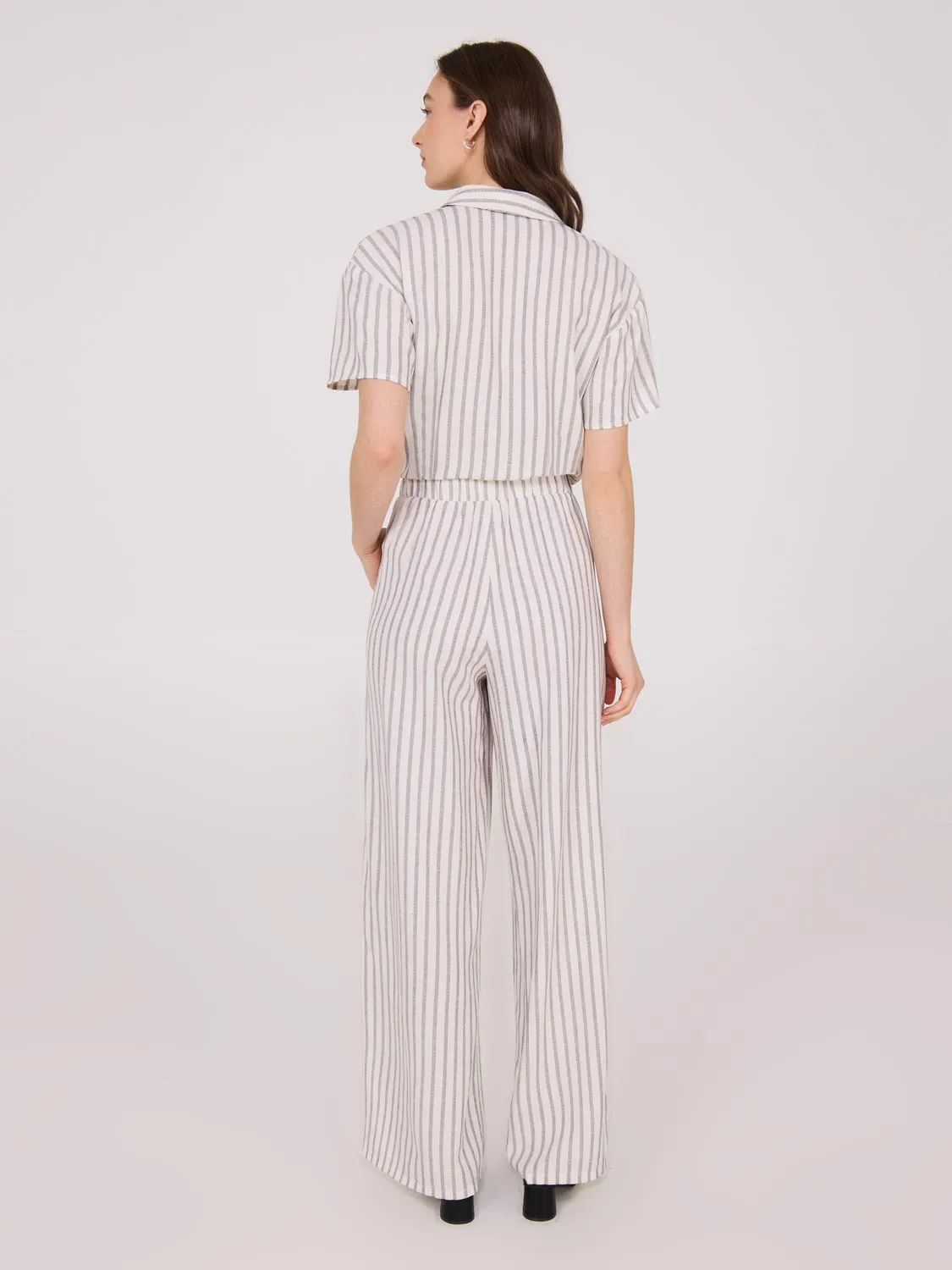 Striped Linen Palazzo Pants sold by Suzy Shier product image thumbnail 5