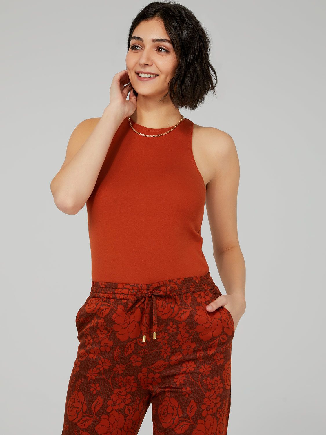 High Neck Tank Top sold by Suzy Shier