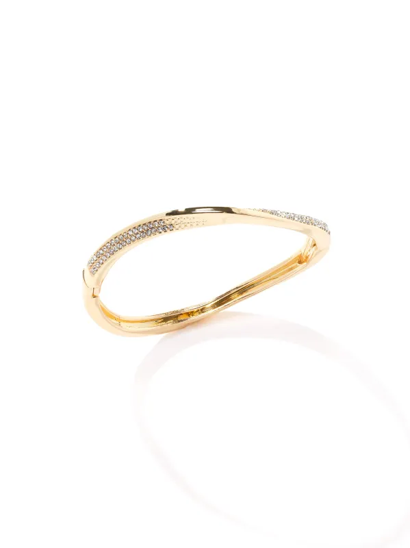Twist Gold Bangle With Gems sold by Suzy Shier