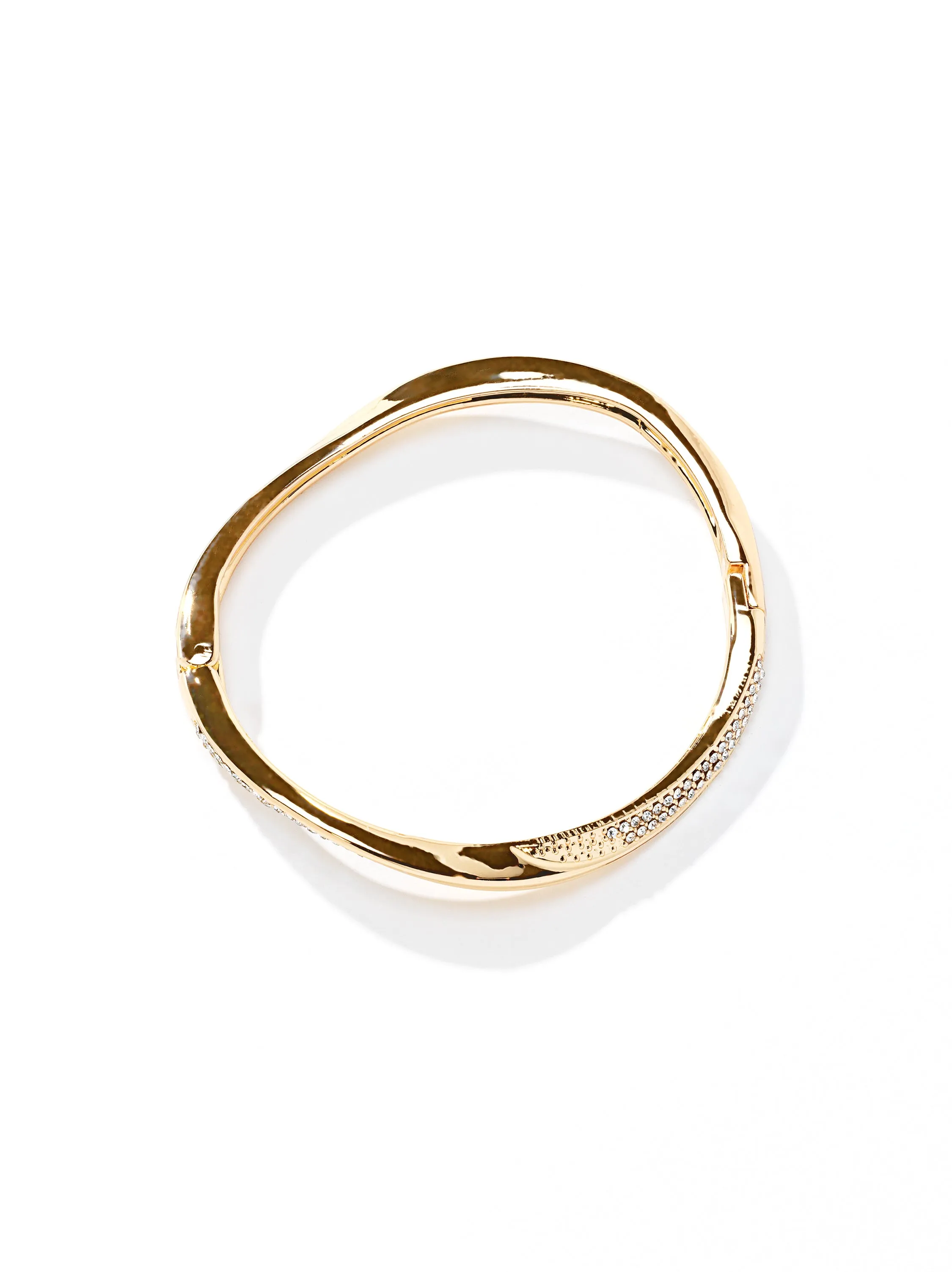 Twist Gold Bangle With Gems sold by Suzy Shier product image thumbnail 2