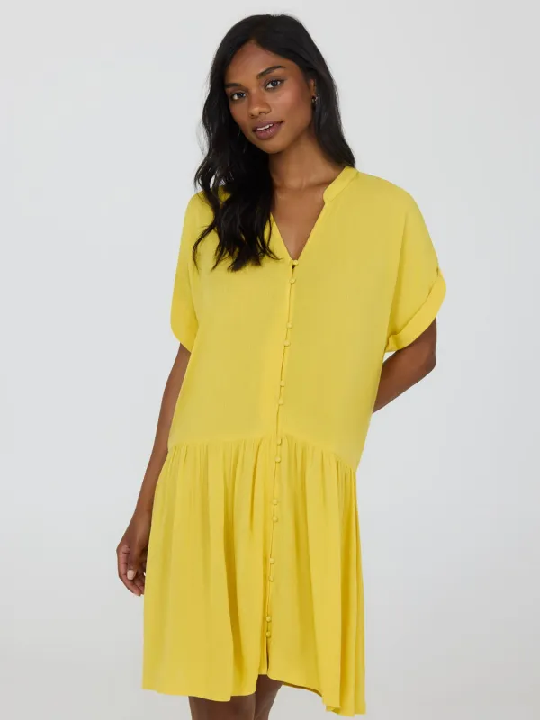 Crinkle Gauze Mini Dress sold by Suzy Shier