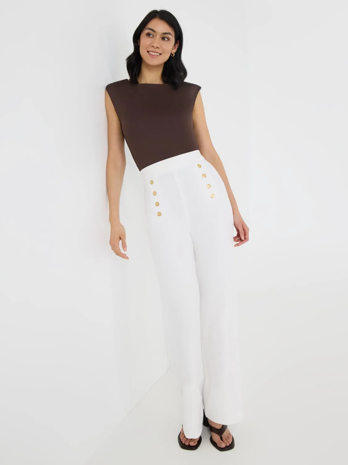 High-Waisted Wide Leg Pants sold by Suzy Shier