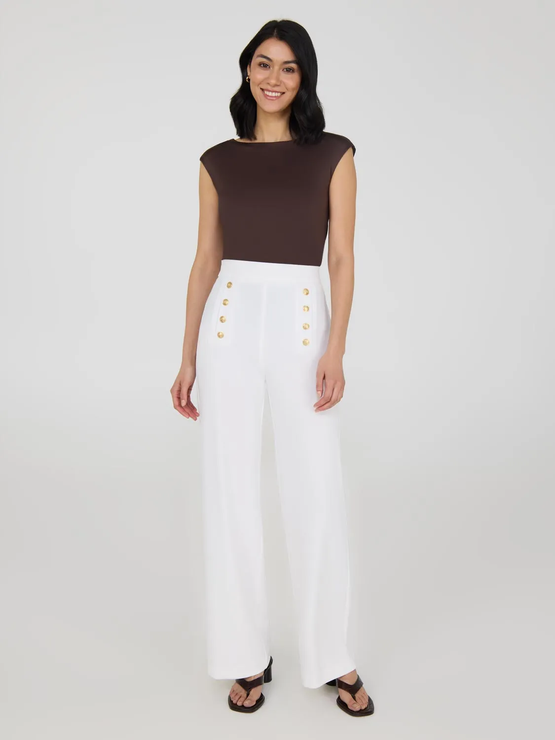 High-Waisted Wide Leg Pants sold by Suzy Shier product image thumbnail 5