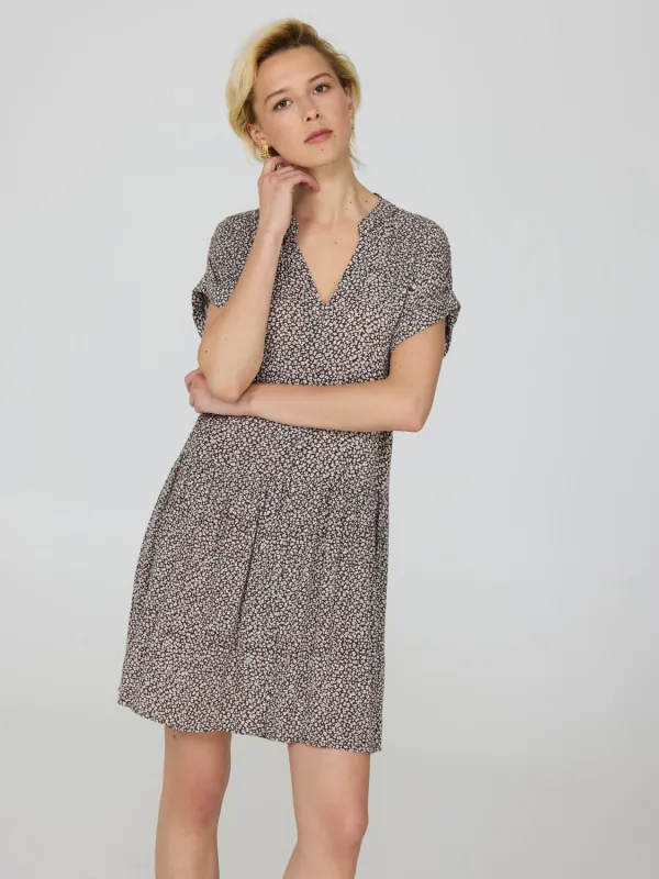Floral Crinkle Gauze Mini Dress sold by Suzy Shier