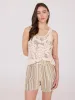 Striped Linen Blend Shorts sold by Suzy Shier