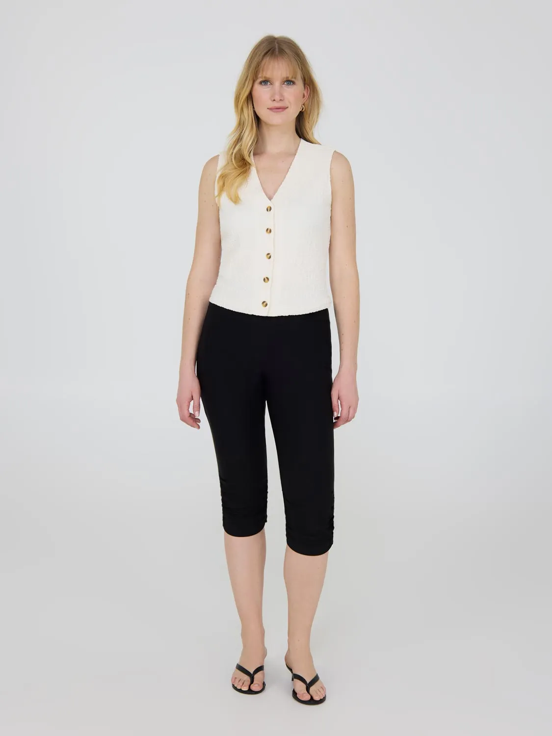 Ruched Capri Pants sold by Suzy Shier