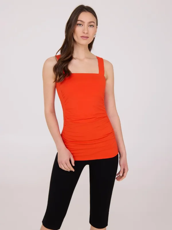 Thick Strap Shirred Tank Top sold by Suzy Shier