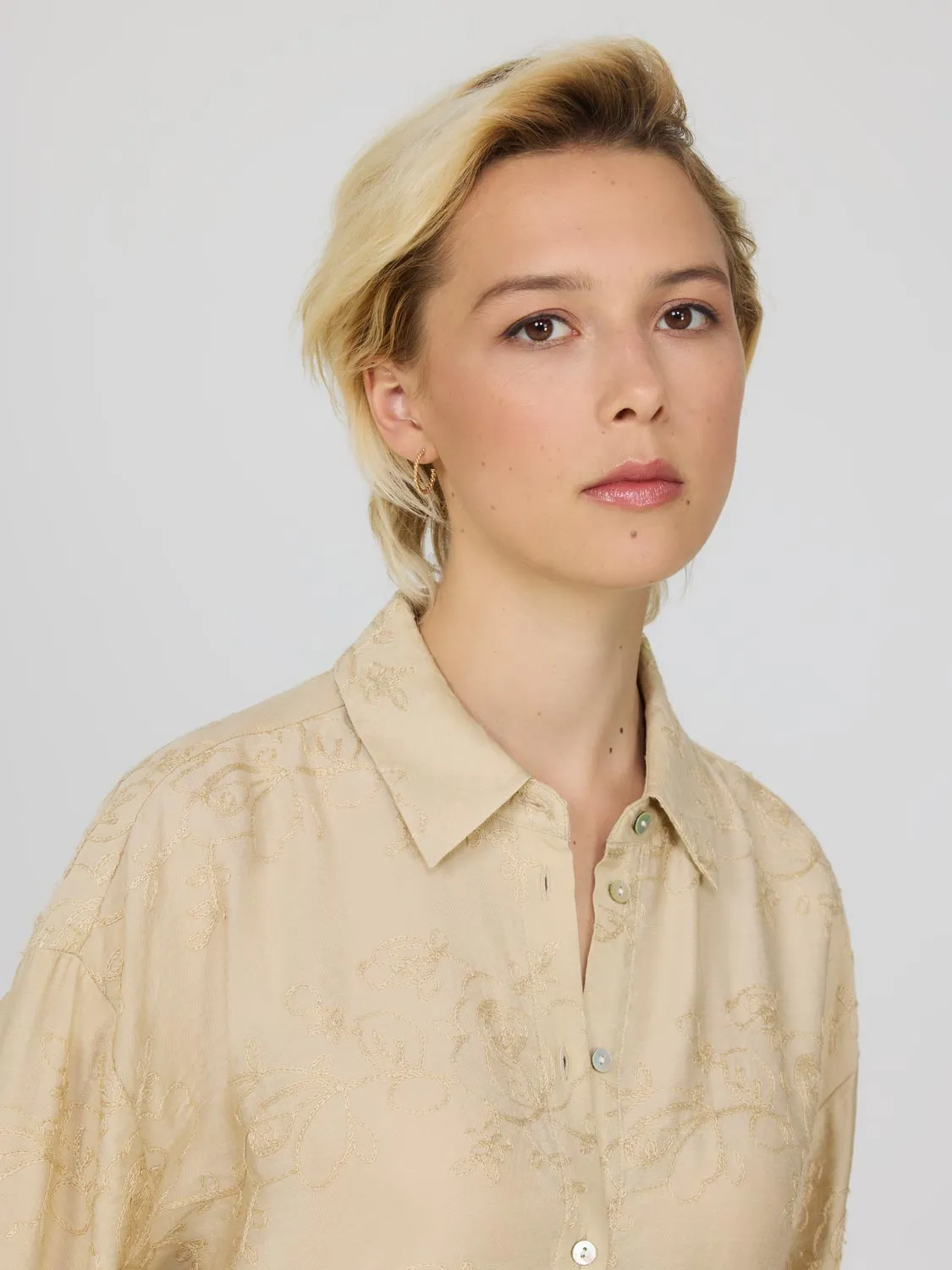 Embroidered Button-Up Blouse sold by Suzy Shier product image thumbnail 2