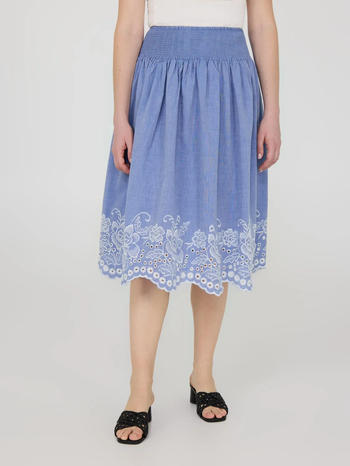 Embroidered Cotton Midi Skirt sold by Suzy Shier product image thumbnail 2